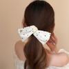 Korean Style High End Polka Dot Wings Banana Clip Women'S Hair Accessories Satin Fabric Hair Clips For Women Back Of Head