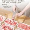 4Pcs Stackable Freezer Fresh-Keeping Box Microwave Safe Food Preservation Box  Meat Storage