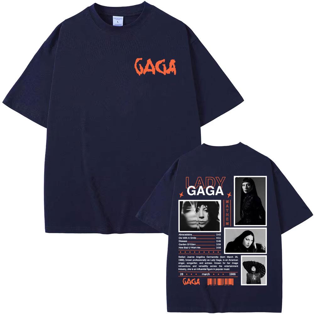 Pop Diva Lady Gaga Mayhem Album 2025 Tour Tshirts Unisex Women Fashion Aesthetic Hip Hop T Shirts High Quality 100 Cotton Tshirt