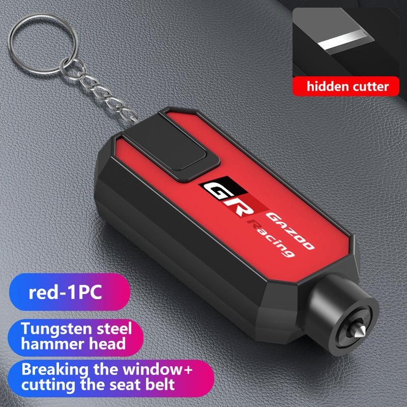 For Toyota Car Mini Safety Hammer Auto Seat Belt Cutter Life-Saving Emergency Window Breaker GR Sport Camry Prius Auris Crown