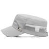 Breathable Cadet Hat Adjustable Flat Top Cap Spring Summer Sun Hat  Men