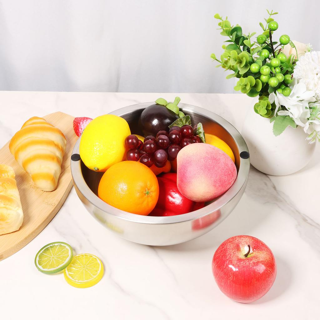 Stainless Steel Salad Bowls Egg Flour Mixing Basin Fruit Vegetable Noodle Container for Kitchen Tableware Baking Tool