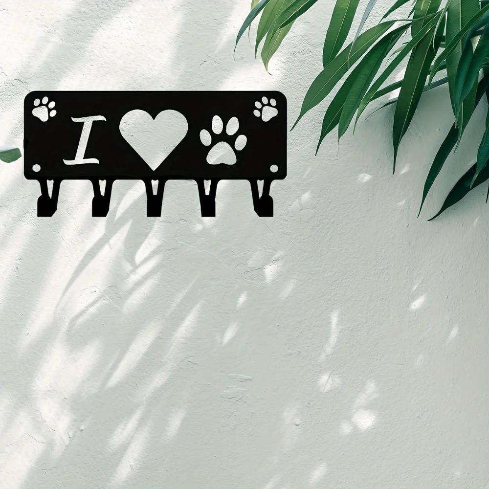 1 шт. Сердце Собака Крючок Металлический Подвесной Настенный Арт-Домашний Декор Аксессуары — фото 4