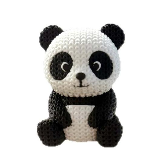 3D Printed Panda Desk Ornament, Retractable Rotating Cute Animal Figurine, Mini Fidget Stress Relief Toy for Home Office Decor