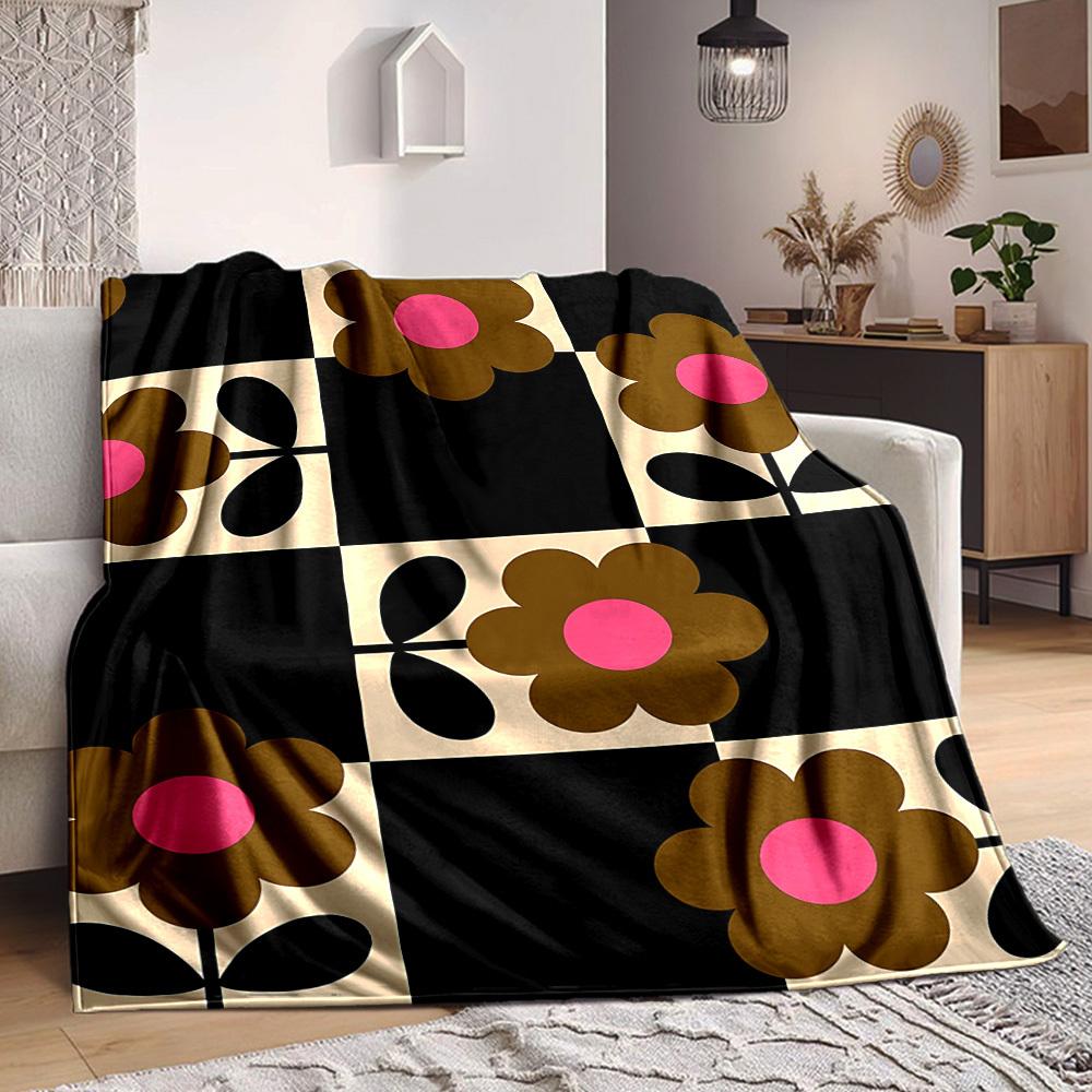 1pc Flower Pattern Blanket Warm,Perfect for Camping And Travel, Making It a Great Gift for Any Season yy250904053