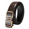 First Layer Cowhide New Men'S Belt High-End Automatic Buckle Leather Belt Middle-Aged And Young Fashion Jeans Belt