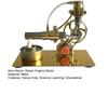 Steam Engine Model Realistic Copper Engine Decoration Heavy Duty Metal Miniature Engine Desktop Ornament Kids Science Learning Educational Toy