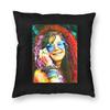 Janis Joplin Pop Art Square Pillowcase Polyester Linen Velvet Creative Zip Decorative Home Cushion Cover