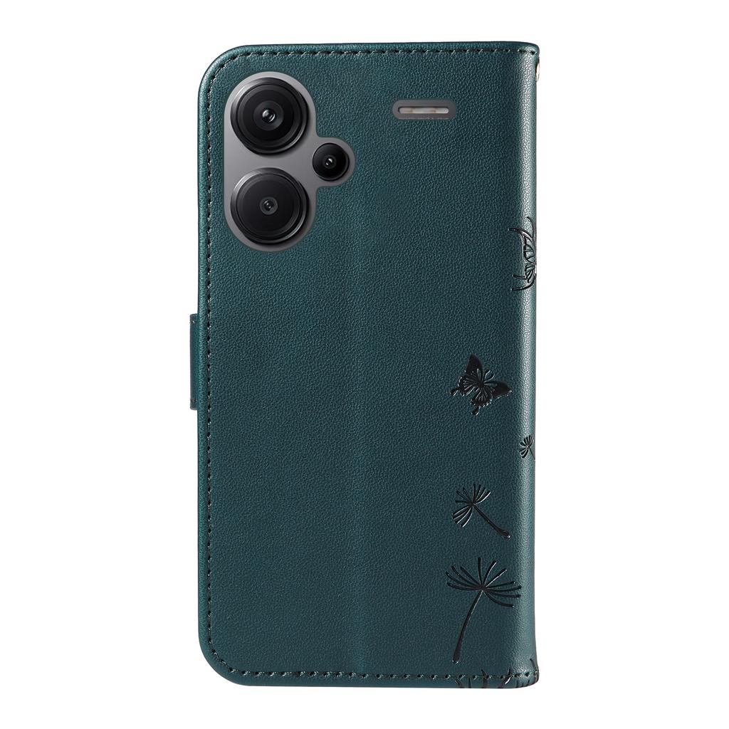 Für Xiaomi Redmi Note 13 Pro+ 5G Lederhülle mit Löwenzahn-Motiv