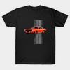 Men Black Print T-shirt Plymouth Barracuda Classic American Muscle Cars Vintage No-Cut Transfer Paper Print Cotton Tshirt