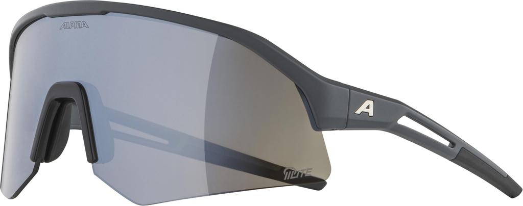 Alpina SONIC HR Sports Sunglasses with High Contrast Mirror and Q-LITE Anti-Fog