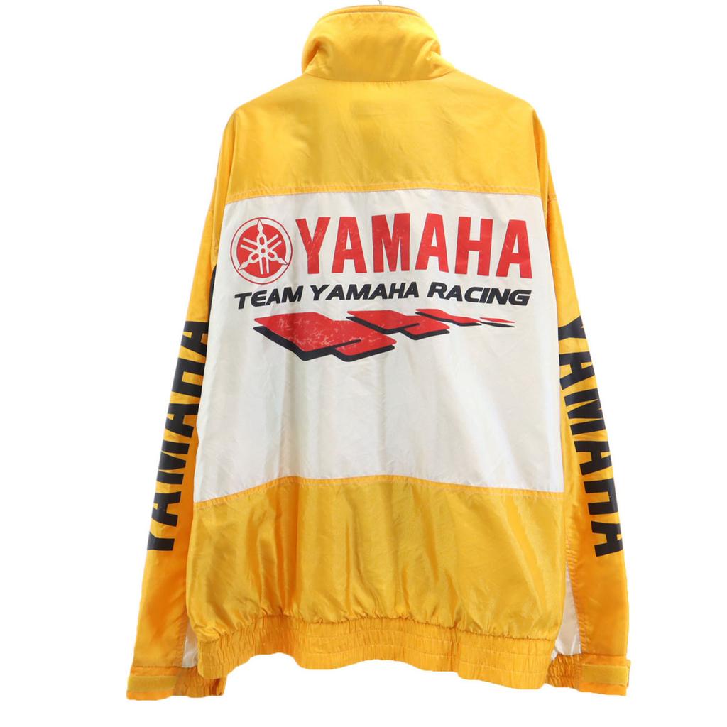 YAMAHA Windbreaker LL Yellow Mesh Lining Men's Used