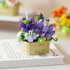 Preserved Flower Basket Building Block Ornament – Hot-Selling Micro-Particle Potted Plant Toy