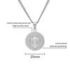 Stainless Steel Saint Benedict Medal Necklace Tarnish Resistant Anti Allergy Chain For Daily Wear Gift