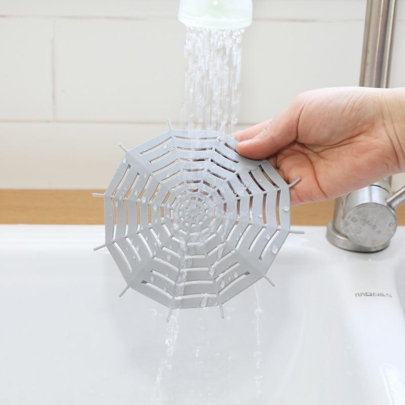 

Раковина и сливной фильтр из паутины: Материал TPR, надежная конструкция присоски, предотвращает засорение, диаметр 15,5 см серый