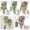 Party Supplies Lifelike Flower Vine DIY Wreath Wall Hanging Garland Artificial Cherry Rattan