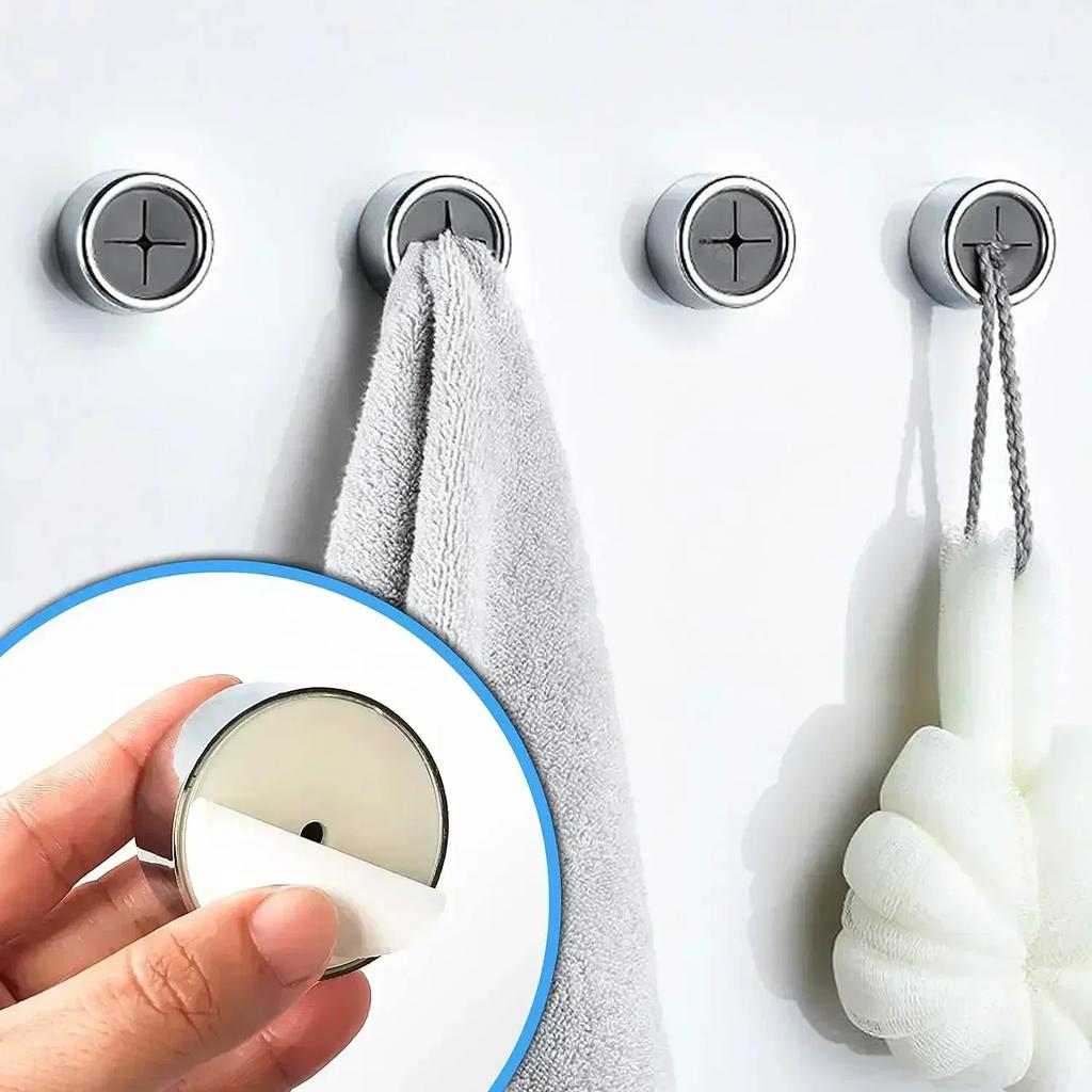 1/2Pcs Self Adhesive Towel Plug Holder Wall Mounted Bathroom Organizers Towel Hooks Storage Rack Kitchen Rags Dishcloth Clips