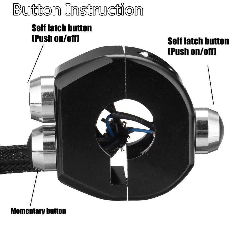 25MM CNC Alloy 3-Button Cafe Racer Grips Honda Yamaha