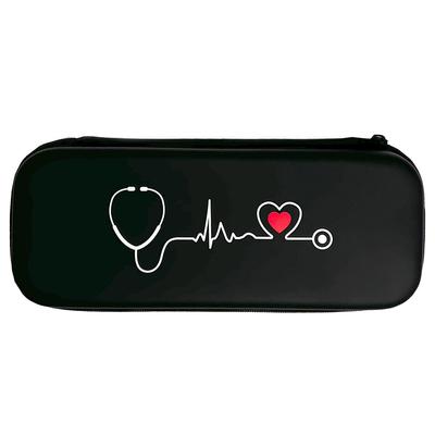 Stethoscope Travel Carrying Case PU Portable Stethoscope Storage Bag with Mesh Bag Carrying Storage Bag for 3M Littmann MDF ADC
