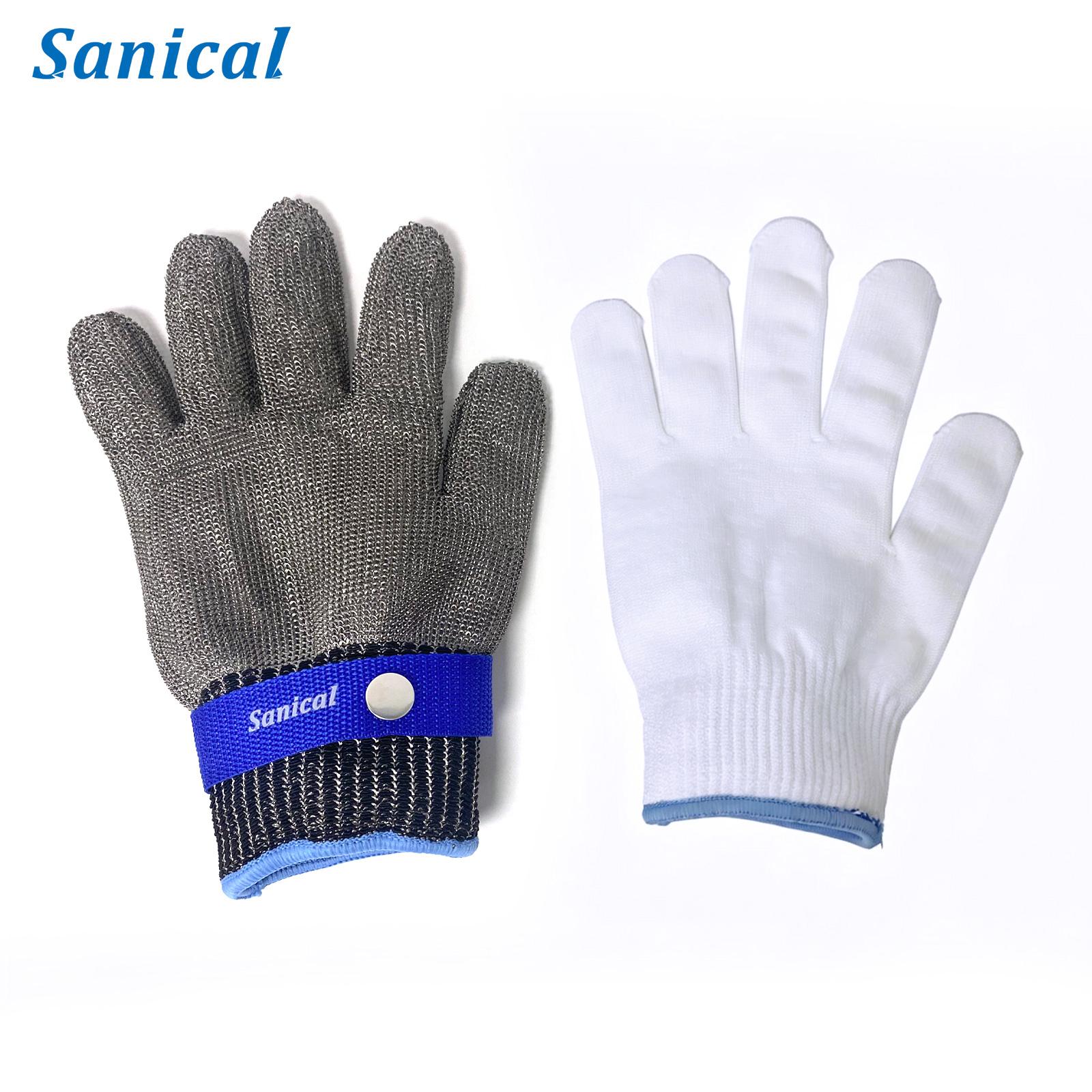 Sanical China Manufacturer s Anti-Cut Safety Gloves with Stainless Steel Dispenser ANSI/ISEA Cut Level 9 Tear-Resistant (Blue,M) синий