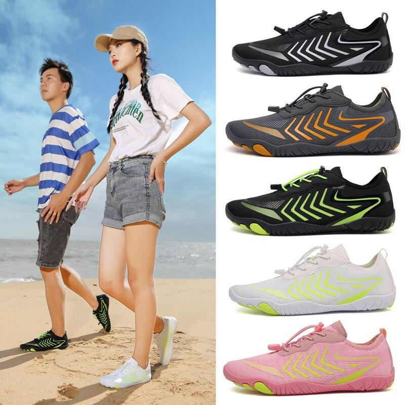 Quick Dry Beach Wading Sneakers Unisex Breathable Water Shoes Sports Shoes Non-slip Aqua Shoes for Surfing Fishing Canyoning Swimming