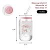Glass Cup With Silicone Lid and Straw Transparent Bubble Tea Cup Juice Glass Beer Can Milk Mocha Cups Breakfast Mug Drinkware