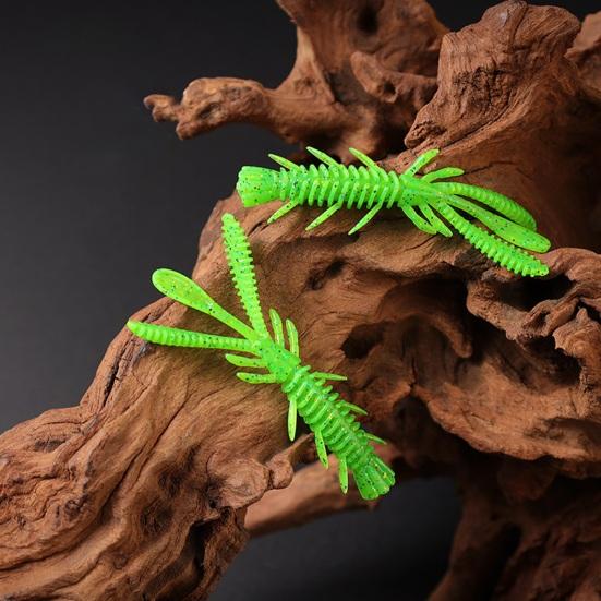 10 pièces 7cm/2.45g Leurre de pêche Bonne flexibilité Haute élasticité Conception de simulation Couleur vive