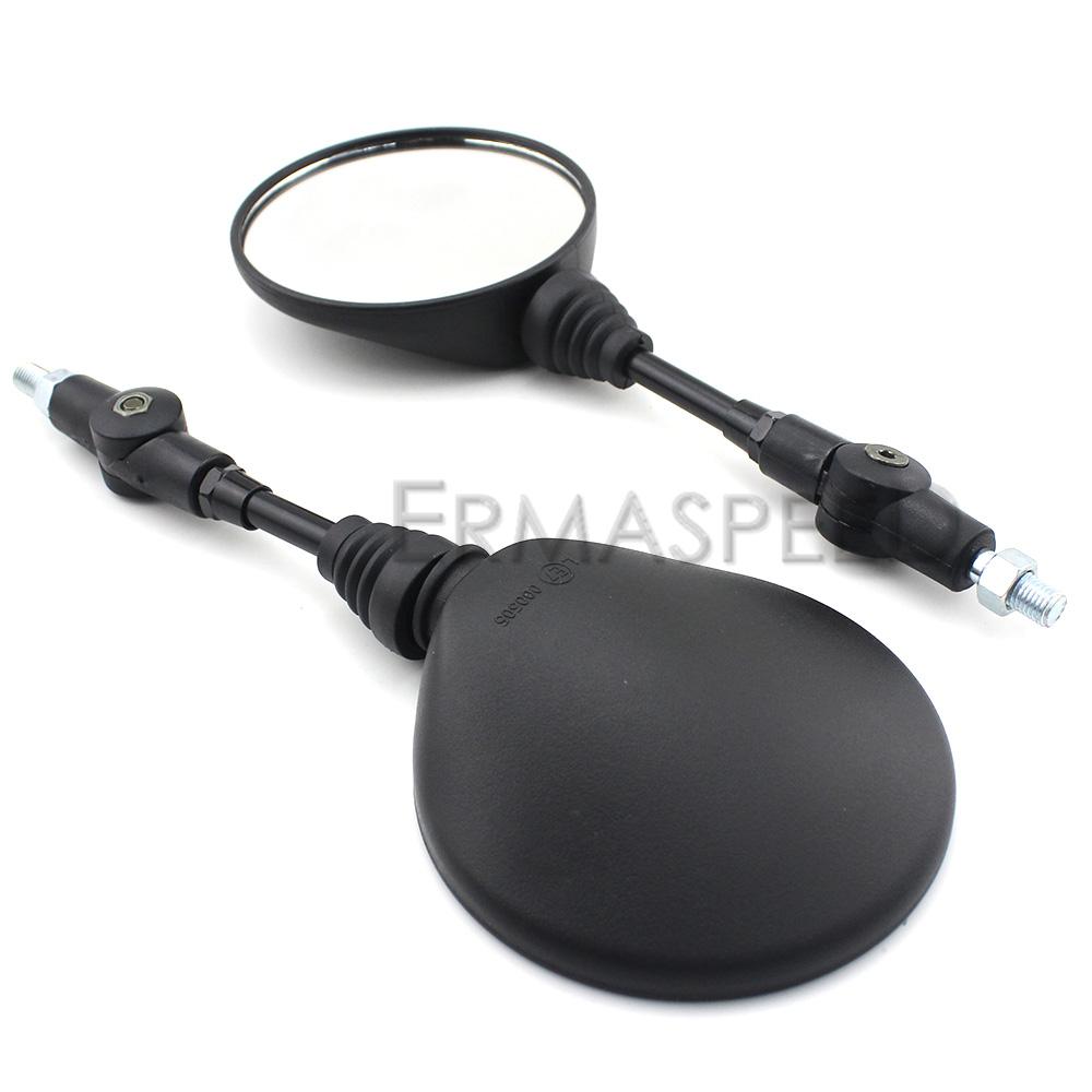 Universelle runde Motorradspiegel, 10 mm, faltbar, ATV-Rückspiegel, 360° verstellbar, Lenker, Roller, Dirt Bike, Seite