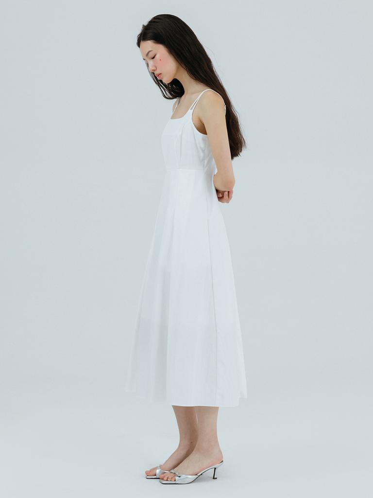 Etmont Slip Twin Strap Dress, White