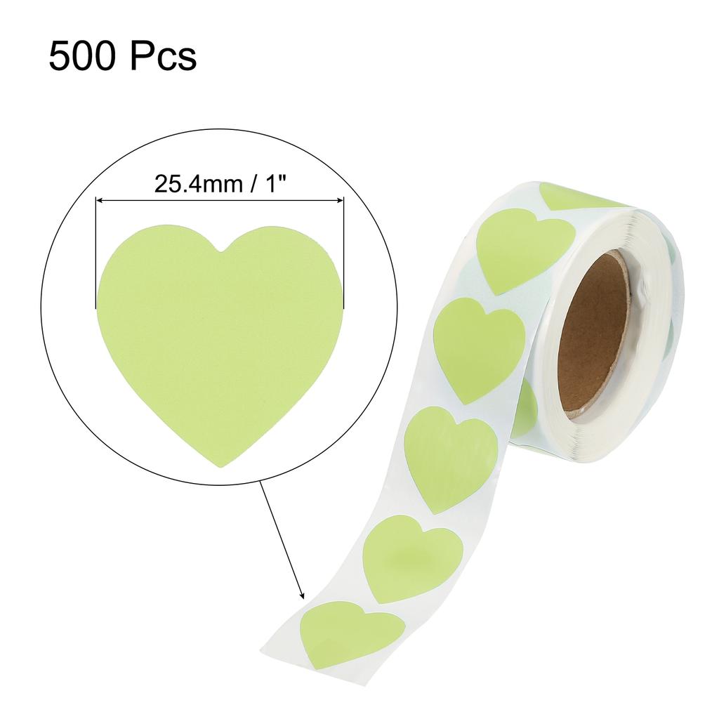 500/1000Pcs Heart Shaped Sticker 1Inch Self-Adhesive Love Label Heart Decorations Stickers for Envelope Valentine Day Wedding