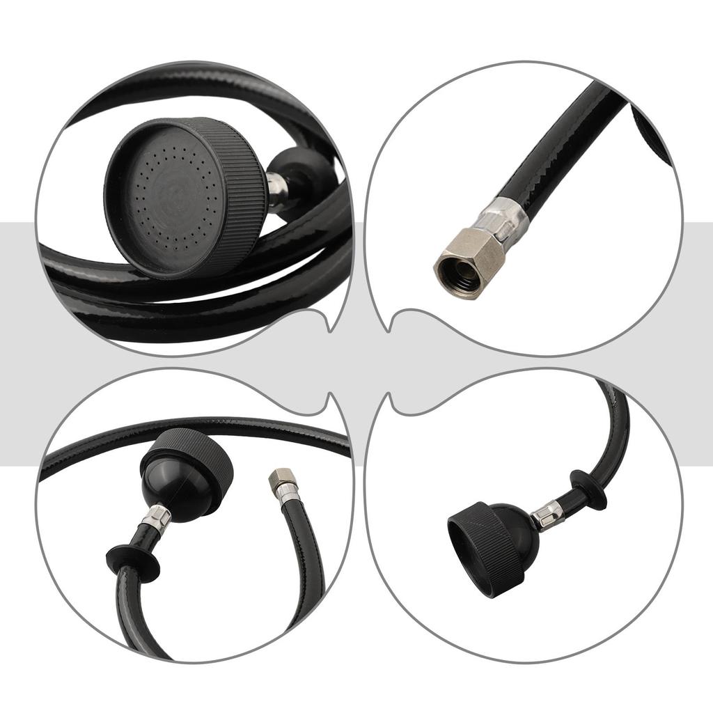 Duza pentru robinet pentru pulverizator de sampon cu furtun din cauciuc negru