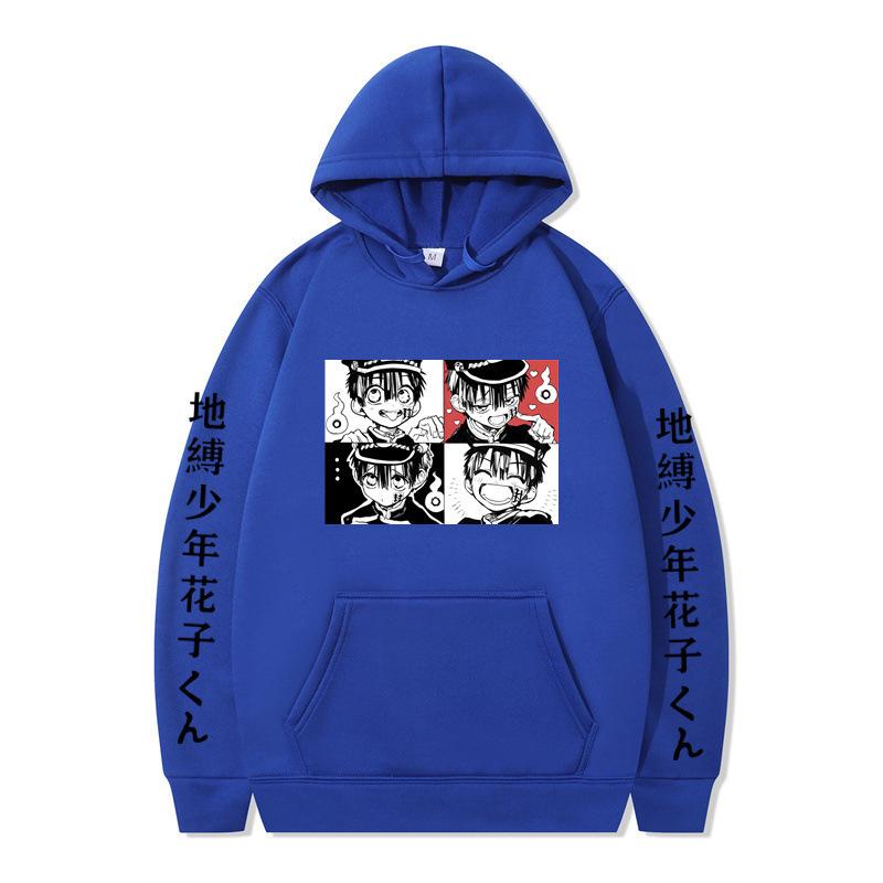 Japanese Animation Toilet-Bound Hanako-kun Hoodies Print Sweatshirt Unisex Autumn Winter Fleece Streetwear Tops Sudaderas