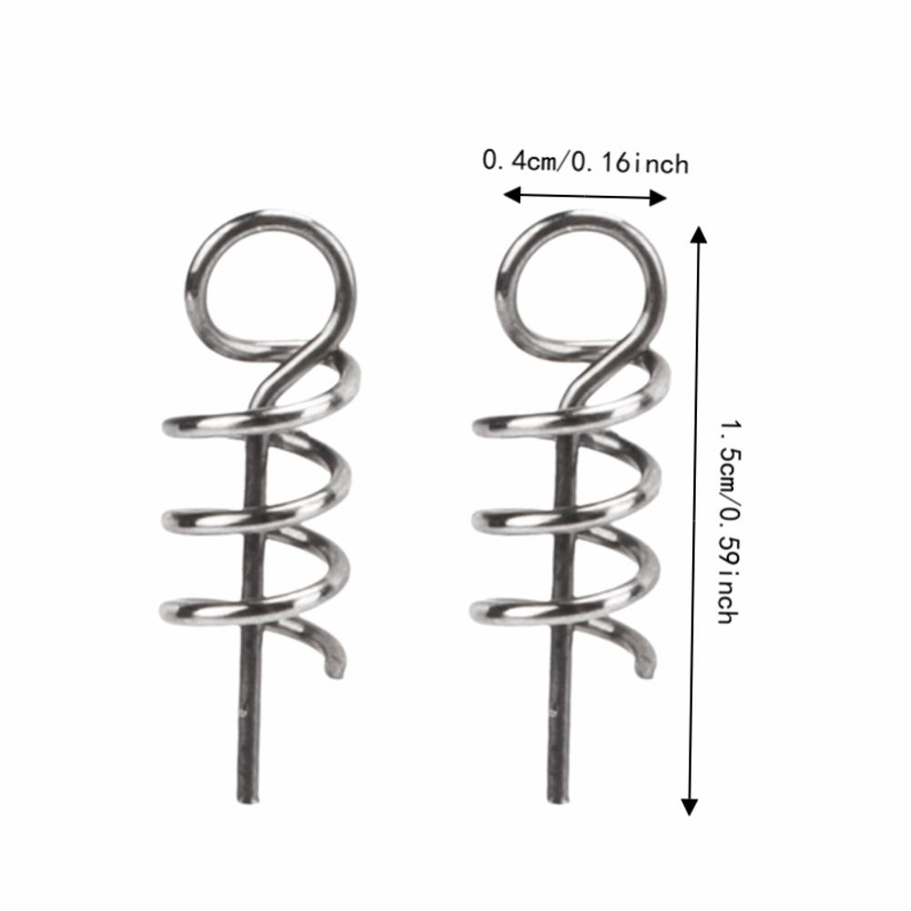 200PCS Silver Lure Screw Spring Twist 15mm Length Lure Screw Springs  Saltwater Fishing