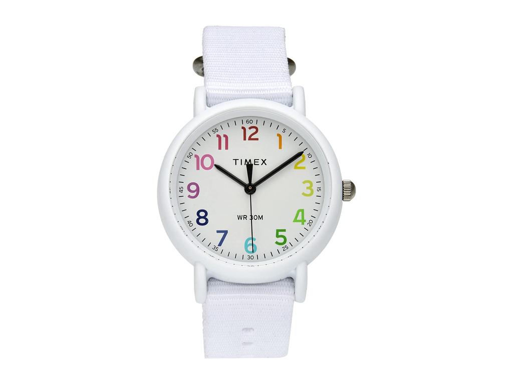 Timex TW2R40700 Ceas analogic Weekender Curea din nailon alb dama