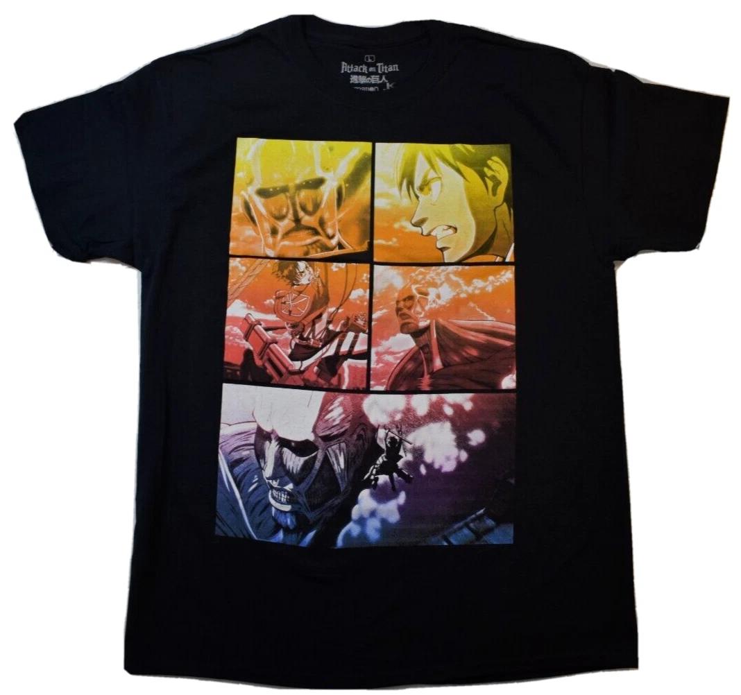 

Attack On Titan Mens Eren vs Giant Titan Shirt New Large 4XL