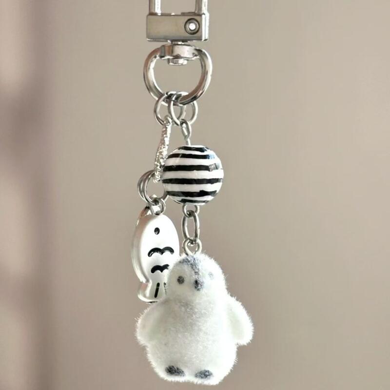 Otter polar bear penguin fish goldfish keychain phone strap white charm