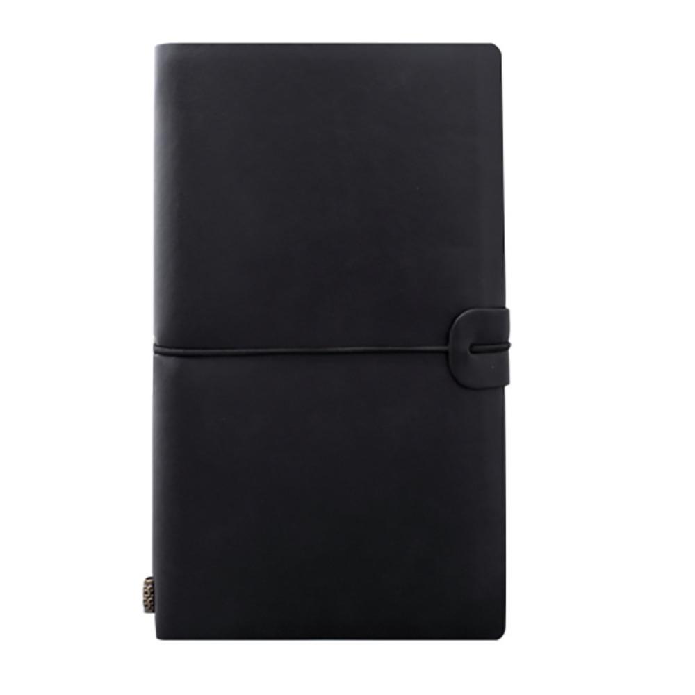 

Vintage handbook creative strap imitation leather portable notepad A6 notebook manuscript 200mm*120mm чёрный