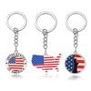 1/4ks Keep America Great Again Keychain Cross Goddess Shape Vzor americké vlajky Kovový přívěsek na klíče pro politické nadšence