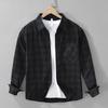 Men Spring Plaid Vintage Long Sleeve Shirts Simple Casual Streetwear Tops