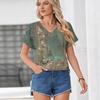 Womens Summer Tops  Short Sleeve V Neck Shirts Casual Dressy  Summer Blouses Tunic Top