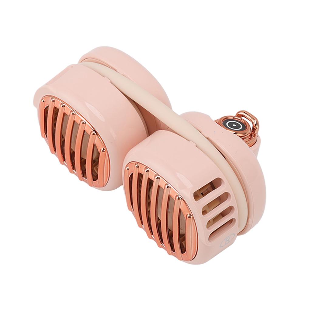 USB-Ladegerät Nackenventilator Doppelventilator Freihändig Super Luftstrom Leicht Faltbar Tragbarer Nackenventilator für