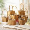 Rattan Hand-Woven Floral Basket - Straw Postpartum Egg & Baby Decoration