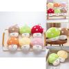 Cute Colorful Dopamine Mushroom Plush Doll Adorable Vegetable Stuffed Toy For Kids And Girls