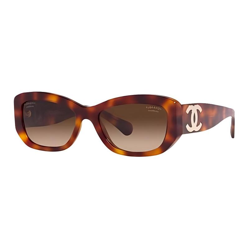 

CHANEL side letter decoration brown irregular sunglasses women s style коричневий