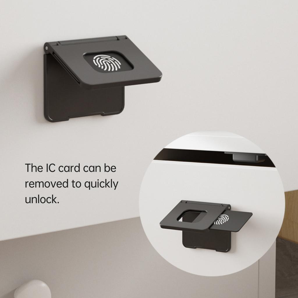 Smart Drawer Lock NFC Card Entry 4 Unlock Methods Electronic Cabinet Lock Energy Efficient Easy Installation for