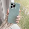 The new model is suitable for iPhone16PRO mobile phone case, smooth matte corrugated second-generation iphone15 color mobile phone case.