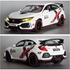 1/32 Scale Honda Civic Type-R Diecast Alloy Model Car Toy, Pull Back Vehicle with Light and Sound for Kids Adults Gift Collection