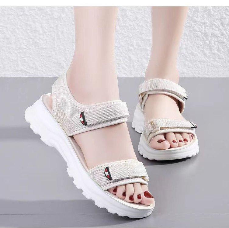 Velcro sports sandals summer new muffin platform student soft-soled beach shoes