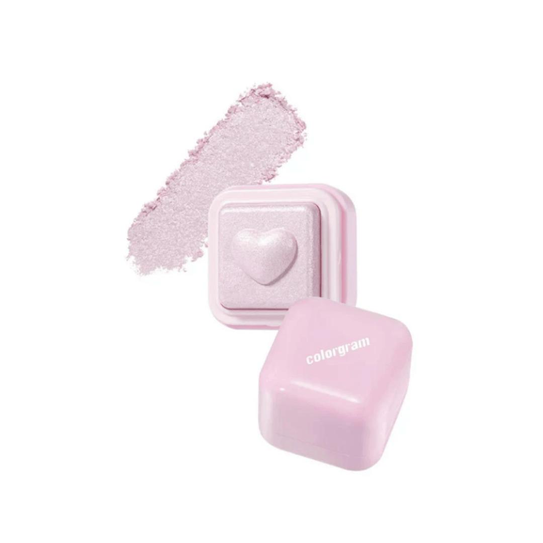 

Colorgram Milk Bling Heartlighter #02 Pink Heart 2.2 g - różowy rozświetlacz serduszko