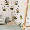2 Stück Cartoon Niedlichen Panda Kinderzimmer Schlafzimmer Home Hintergrund Verschönerung Dekoration Wandaufkleber